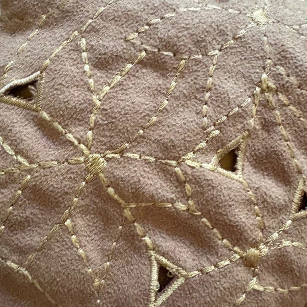 Brown Eyelet Lace-Up Suede-Look Spaghetti Strap Camisole - Picture 14 of 15
